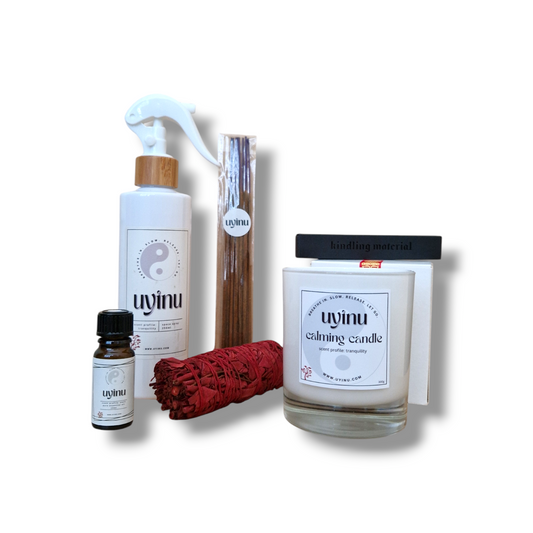 natural home fragrance set with essential oils